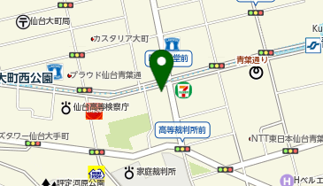 ホワイト急便 青葉通片平店の地図画像