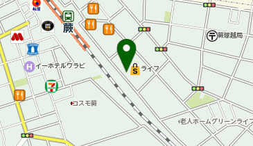 ホワイト急便 ライフ蕨東口駅前店店の地図画像