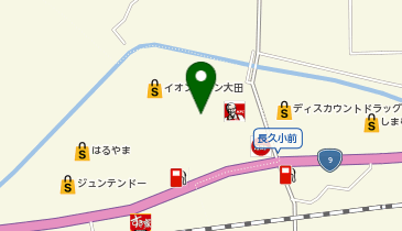 ホワイト急便 イオン大田店の地図画像