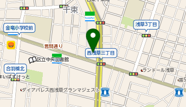 ホワイト急便千束1丁目店の地図画像