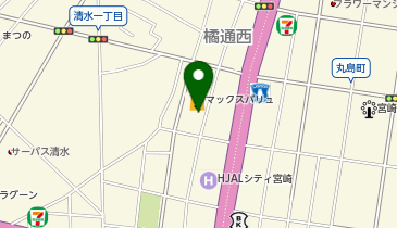 ホワイト急便 マックスバリュ橘通西店の地図画像