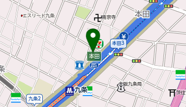 ホワイト急便 九条駅前店の地図画像