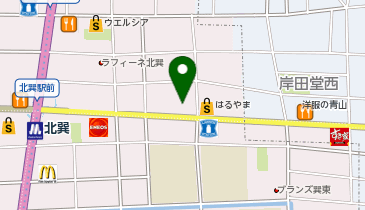 ホワイト急便 北巽店の地図画像