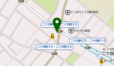 ホワイト急便 二十四軒3条5丁目店の地図画像