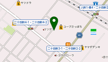 ホワイト急便 コープ二十四軒前店の地図画像