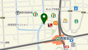 ホワイト急便 西宮北口店の地図画像
