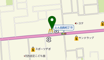 マクドナルド 39号北見店の地図画像