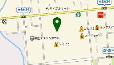 マクドナルド フレスポ帯広店の地図画像