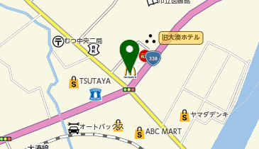 マクドナルド むつ中央店の地図画像