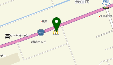 マクドナルド 454八戸西店の地図画像