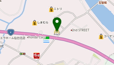 マクドナルド 4号線仙台松森店の地図画像