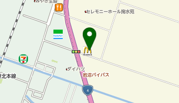 マクドナルド 4号線岩沼店の地図画像