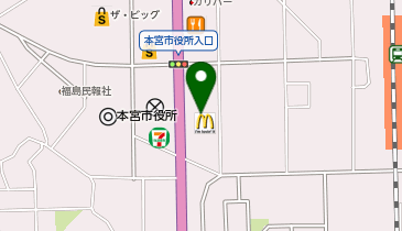 マクドナルド 4号線本宮店の地図画像
