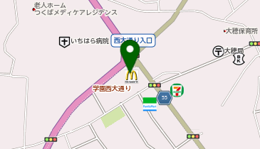 マクドナルド 408つくば大曽根店の地図画像