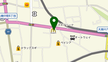 マクドナルド 大間々ベイシア店の地図画像