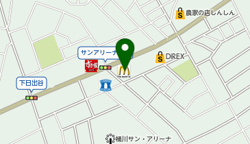 マクドナルド 桶川下日出谷店の地図画像
