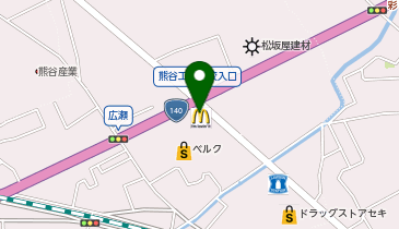 マクドナルド 140熊谷広瀬店の地図画像