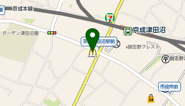マクドナルド 京成津田沼店の地図画像
