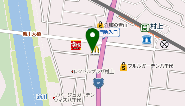 マクドナルド 16号八千代村上店の地図画像