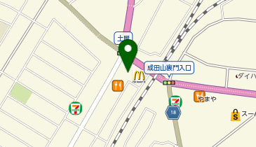 マクドナルド 408成田美郷台店の地図画像