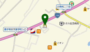 マクドナルド イオンモール銚子店の地図画像