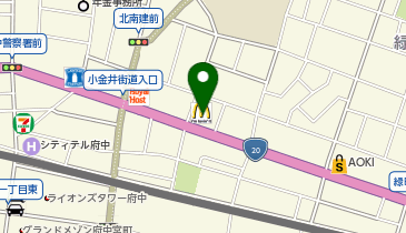 マクドナルド 20号府中店の地図画像