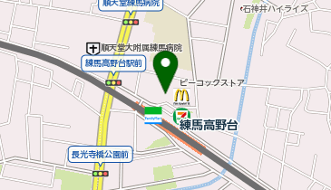 マクドナルド 高野台ピーコックストア店の地図画像