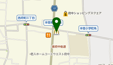 マクドナルド 府中本宿町店の地図画像