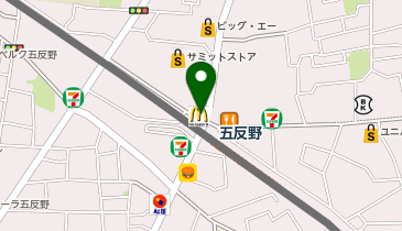 マクドナルド 五反野駅前店の地図画像