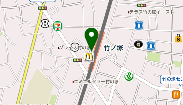 マクドナルド エキア竹ノ塚店の地図画像