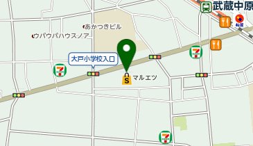 マクドナルド 武蔵中原マルエツ店の地図画像
