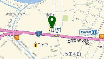 マクドナルド 8号線高岡店の地図画像