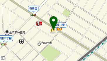 マクドナルド 金沢新神田店の地図画像