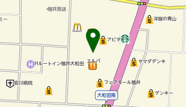 マクドナルド 福井大和田アピタ店の地図画像