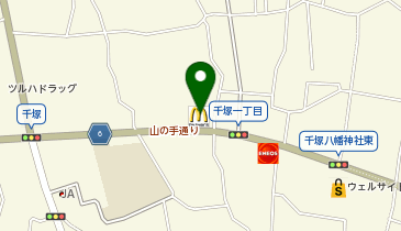 マクドナルド 甲府湯村店の地図画像