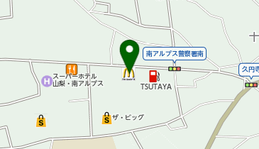 マクドナルド 南アルプスガーデン店の地図画像