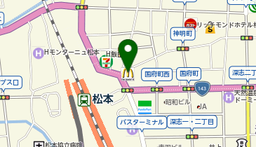 マクドナルド 松本店の地図画像