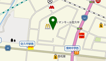 マクドナルド イオンモール佐久平店の地図画像