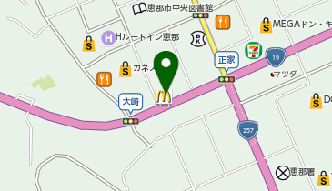 マクドナルド 19号恵那店の地図画像