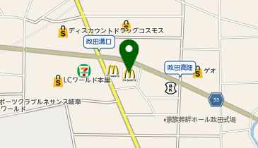 マクドナルド 真正店の地図画像