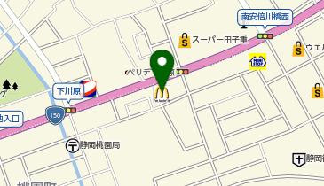 マクドナルド 静岡下川原店の地図画像