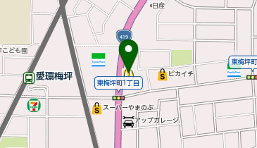 マクドナルド 419梅坪店の地図画像