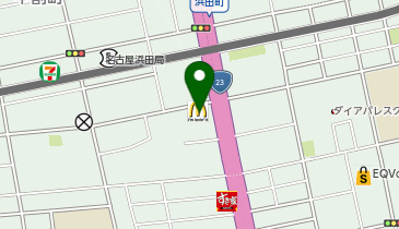 マクドナルド 23号浜田町店の地図画像