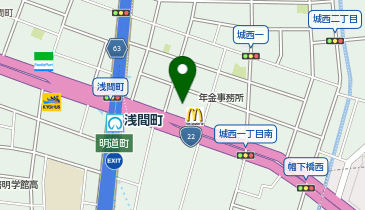 マクドナルド 城西店の地図画像