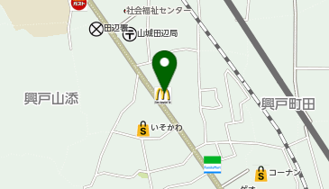 マクドナルド 山城田辺店の地図画像