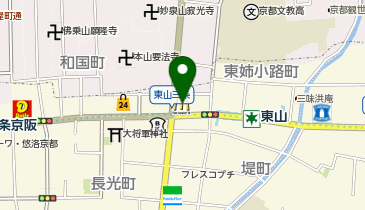 マクドナルド 東山三条店の地図画像