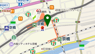 マクドナルド 京橋店の地図画像