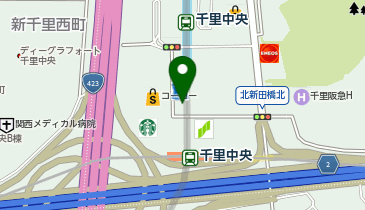 マクドナルド 千里中央店の地図画像