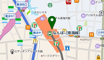 マクドナルド 南海難波駅中央口店の地図画像