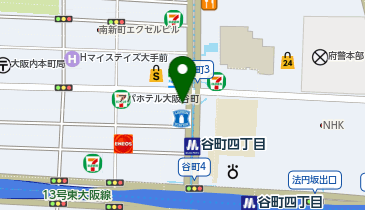 マクドナルド 地下鉄谷町四丁目店の地図画像